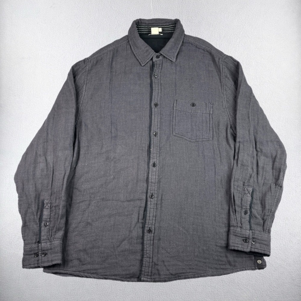 Carbon 2 Cobalt Button Down Shirt Mens Large Gray Cotton Long Sleeve 133305